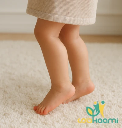 علائم روی پنجه راه رفتن بچهها